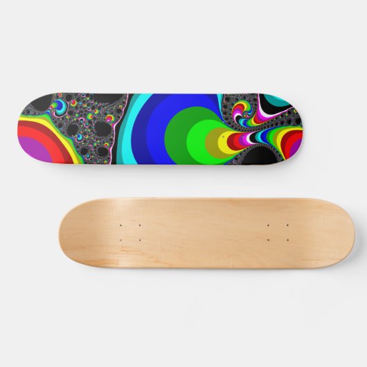 Globale regenboog - Fractal Persoonlijk Skateboard (Horizontaal)
