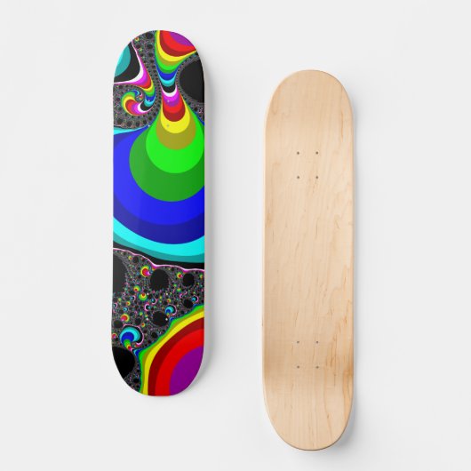 Globale regenboog - Fractal Persoonlijk Skateboard (Voorkant)