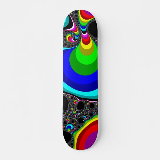 Globale regenboog - Fractal Persoonlijk Skateboard (Voorkant)