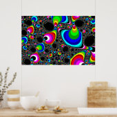 Globale regenboog - Fractal Poster (Keuken)