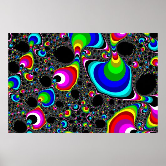 Globale regenboog - Fractal Poster (Voorkant)