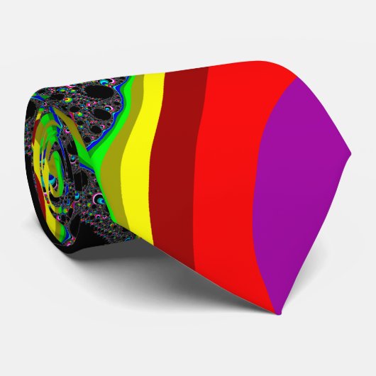 Globale regenboog - Fractal Stropdas (Opgerold)