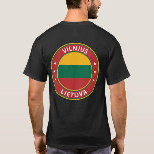 Globale reiziger - Vilnius, Lietuva Litouwen T-shirt