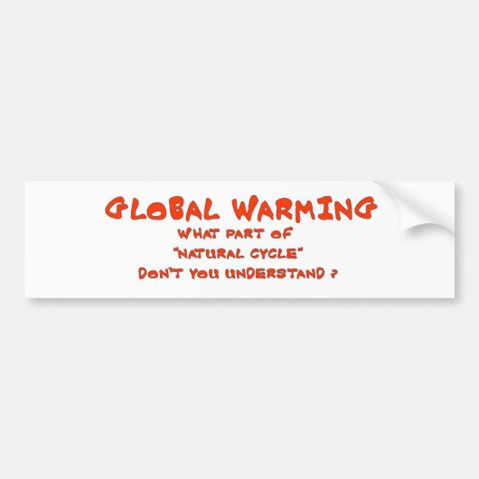 GLOBALE WAARSCHUWING BUMPERSTICKER (Voorkant)