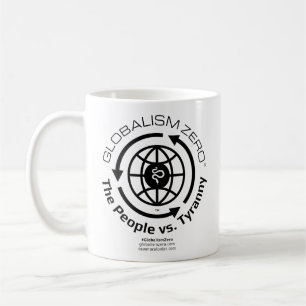 Globalism Zero™ Black Circle Logo Koffie Mok