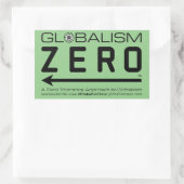 Globalism Zero™ Black Line Logo-Stickers Rechthoekige Sticker (Tas)
