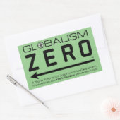 Globalism Zero™ Black Line Logo-Stickers Rechthoekige Sticker (Envelop)