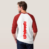 globalplug Red Baseball T-shirt TX wereldbol ontwe (Achterkant volledig)