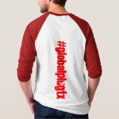 globalplug Red Baseball T-shirt TX wereldbol ontwe (Achterkant)
