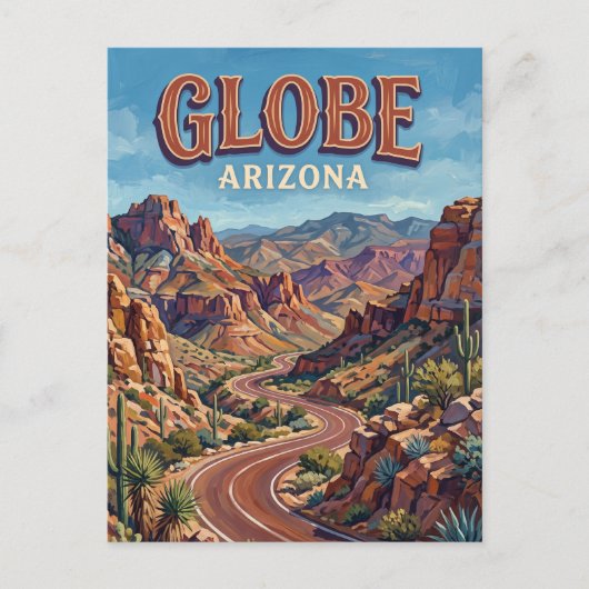 Globe Arizona Briefkaart (Voorkant)