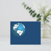 Globe Briefkaart (Staand voorkant)