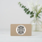 Globe Symbool - Kracht Visitekaartje (Staand voorkant)
