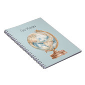 Globe Wereld Ga Naar Plaatsen Notitieboek (Rechterzijde)