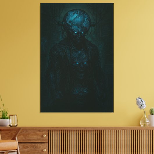 GLOBEHEAD Canvas Print (Insitu (Woonkamer))