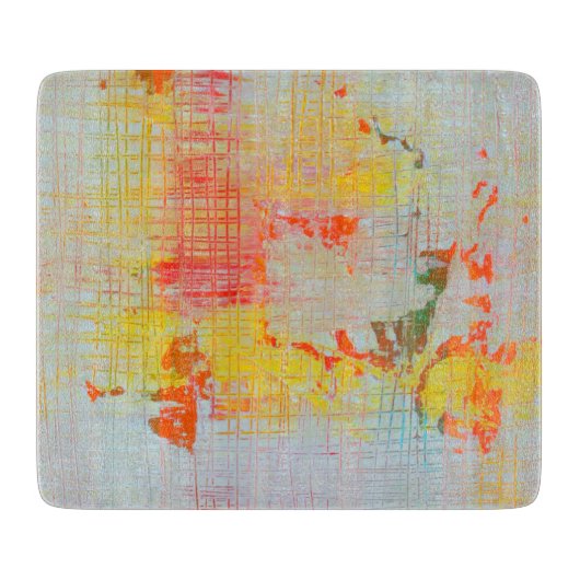 Globetrotter 6 x 7 deco Glazen Raad Snijplank (Voorkant)