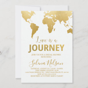 Globetrotter Glam Bridal Shower Kaart