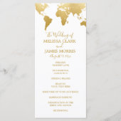 Globetrotter Glam Wedding Ceremony Program Programmakaart (Voorkant)