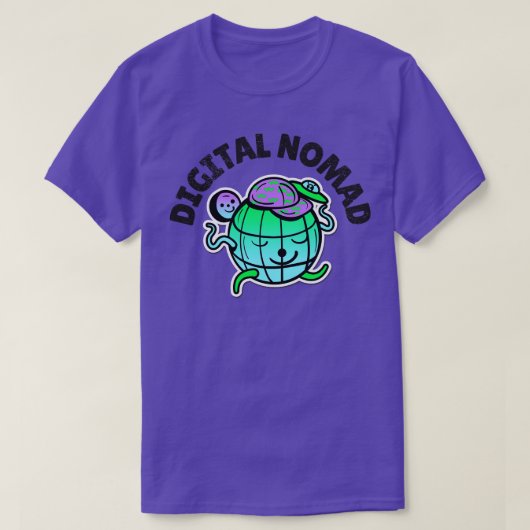 Globetrotter Traveling Digital Nomad T-shirt (Design voorkant)