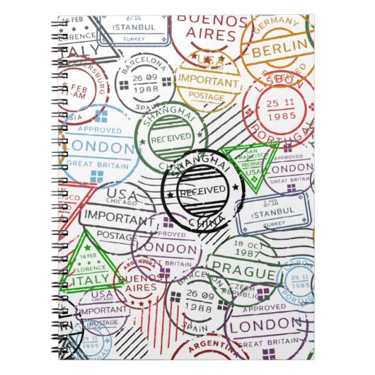 Globetrotter Traveling Stamped Journal Notitieboek (Voorkant)