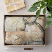 "Globetrotter's Essential: Avontuur wacht" Tissuepapier (Geschenk)