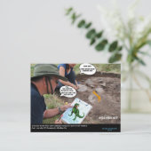 #GLOBEXIT DINO CARD (Flat Earth 2017 Collectie) Briefkaart (Staand voorkant)