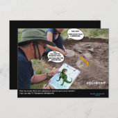 #GLOBEXIT DINO CARD (Flat Earth 2017 Collectie) Briefkaart (Voorkant / Achterkant)