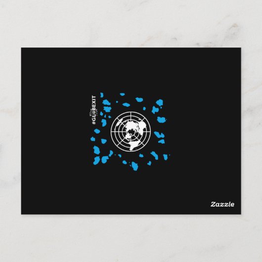 #GLOBEXIT DINO CARD (Flat Earth 2017 Collectie) Briefkaart (Achterkant)