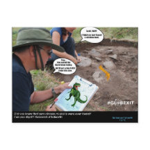 #GLOBEXIT DINO CARD (Flat Earth 2017 Collectie)