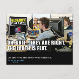 #GLOBEXIT RFE-KAART (Flat Earth 2017 Collectie) Briefkaart