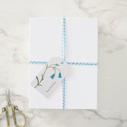 Glockenblumen Cadeaulabel (Met Touw)
