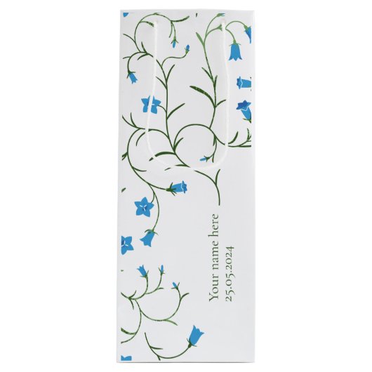 Glockenblumen Wijn Cadeautas (Voorkant)