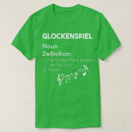 Glockenspiel Funny Definition Humor Funny Glockens T-shirt (Design voorkant)