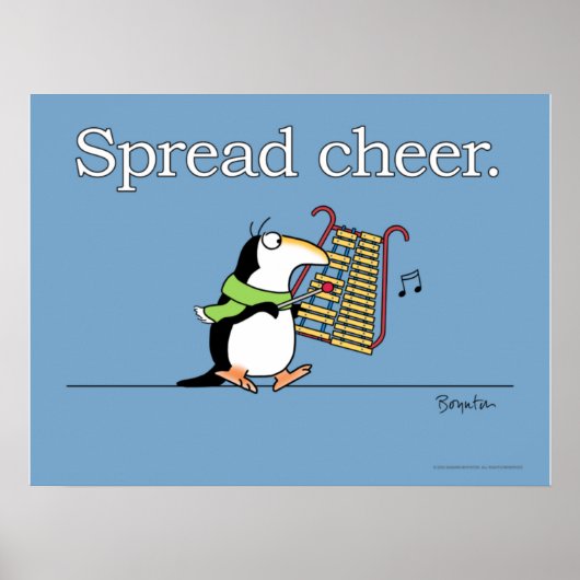 GLOCKENSPIEL PENGUIN "Spread Cheer" Sandra Boynton Poster (Voorkant)