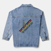 Glockenspieltoren in München, Beieren, Duitsland Denim Jacket (Achterkant)