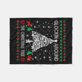 Glockin' Around The Christmas Tree Gun Owner Ugly Fleece Deken (Voorkant (Horizontaal))