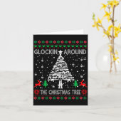 Glockin' Around The Christmas Tree Gun Owner Ugly Kaart (Gele Bloem)