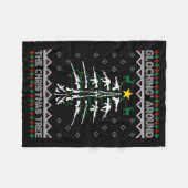 Glocking Around The Christmas Tree Ugly Christmas  Fleece Deken (Voorkant (Horizontaal))