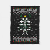 Glocking Around The Christmas Tree Ugly Christmas  Fleece Deken (Voorkant)