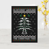 Glocking Around The Christmas Tree Ugly Christmas  Kaart (Gele Bloem)