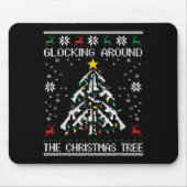 Glocking Around The Christmas Tree Ugly Christmas Muismat (Voorkant)