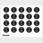 Glocking Rond de Kerstboom Lelijke Kerst- Ronde Sticker (Vel)