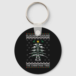 Glocking Rond de Kerstboom Lelijke Kerst- Sleutelhanger