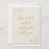 Glod Bloem 5de verjaardagsuitnodiging Kaart (Achterkant)