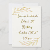 Glod Floral 5e verjaardagsuitnodiging Kaart (Voorkant)