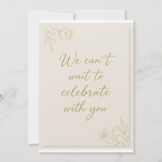 Glod Floral 5e verjaardagsuitnodiging Kaart (Achterkant)