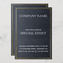 Gloden Lijst Corporate Party Invitation Kaart