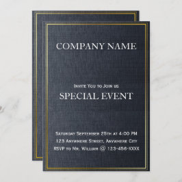 Gloden Lijst Corporate Party Invitation Kaart