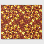 Gloden Shiny Tartan Pset, Pattern Cadeaupapier (Vlak)