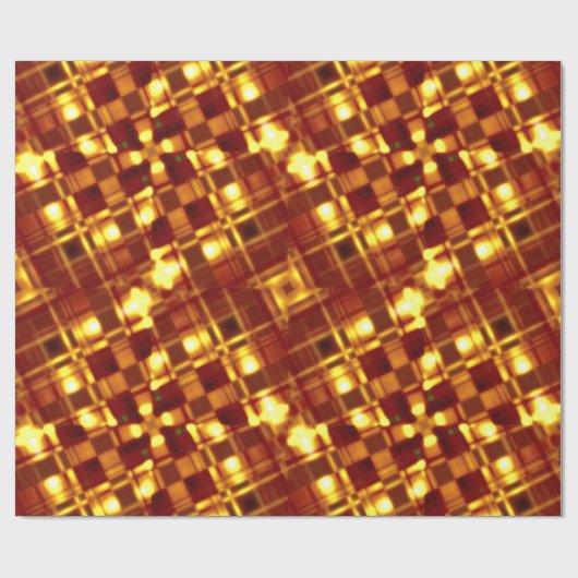 Gloden Shiny Tartan Pset, Pattern Cadeaupapier (Vlak)