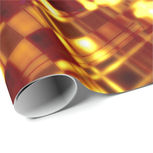 Gloden Shiny Tartan Pset, Pattern Cadeaupapier (Rol Hoek)